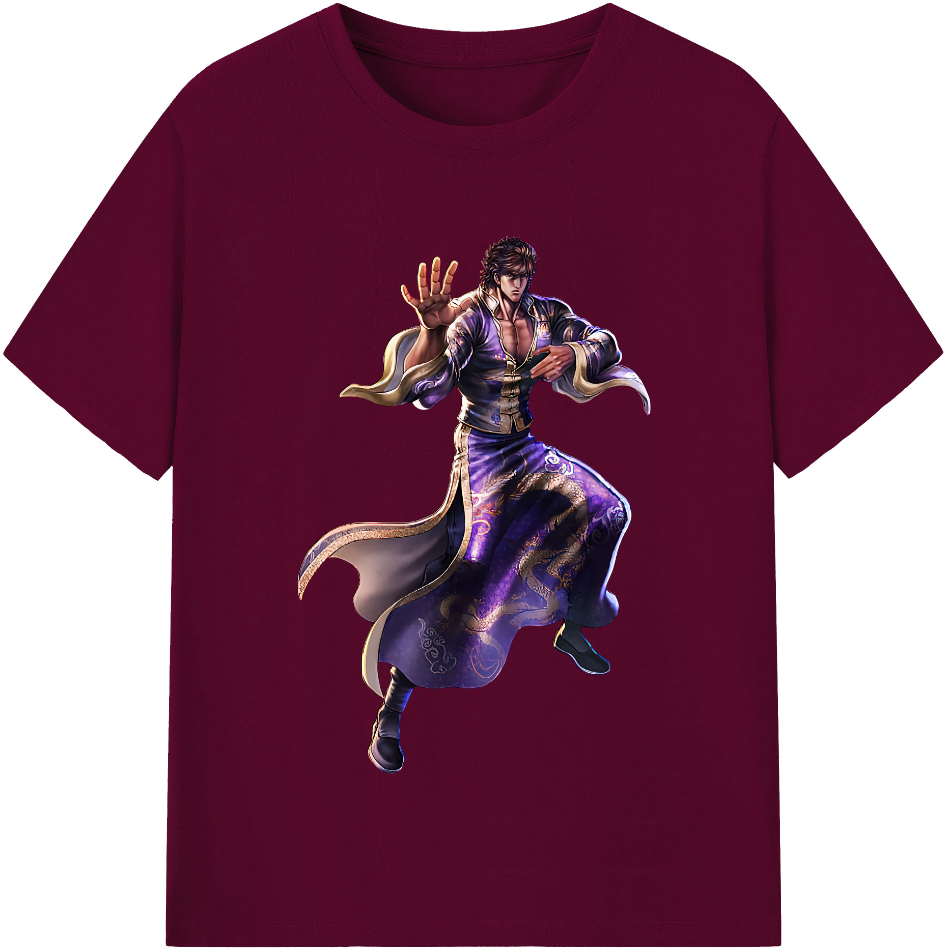 （画像用） 北斗の拳 Fist of the North Star レディースカジュアルプリントTシャツ（綿100％）